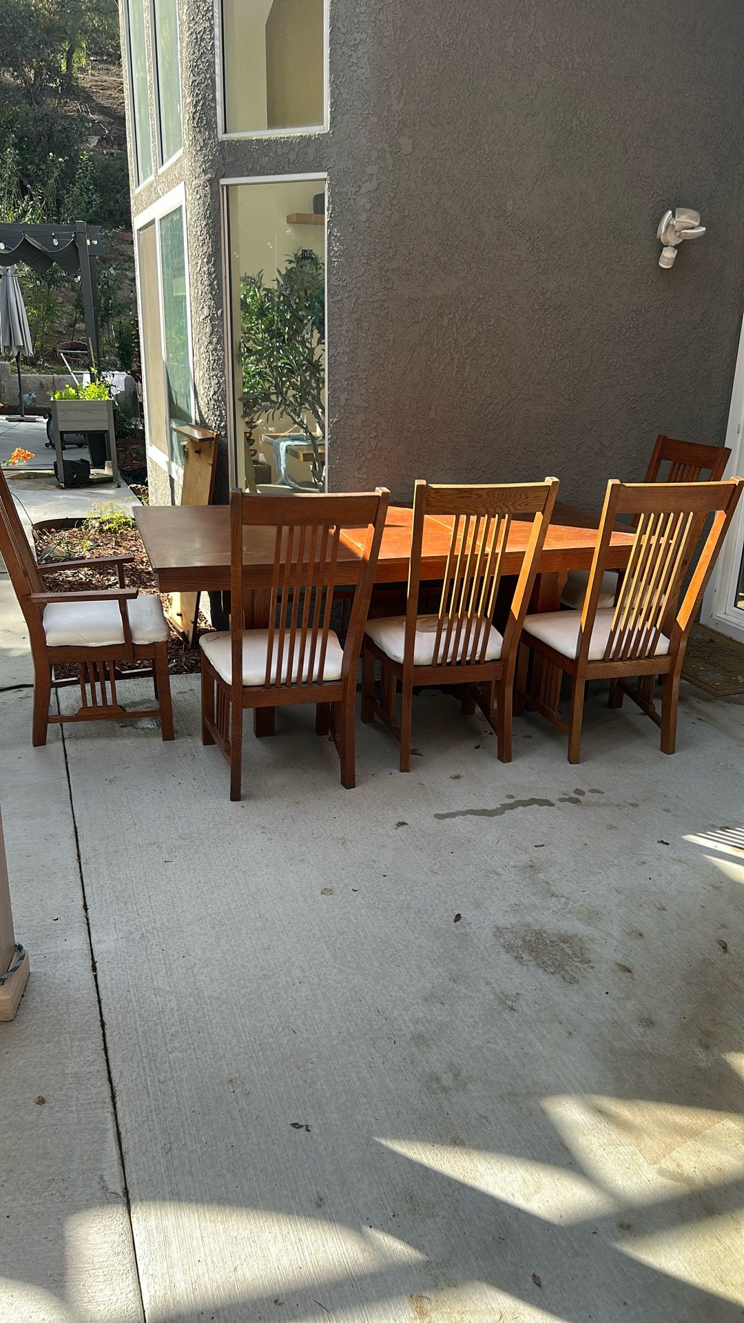 6 Chair Dining Table Solid Wood