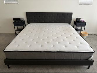 King Size Bed Frame and 10-Inch Mattress