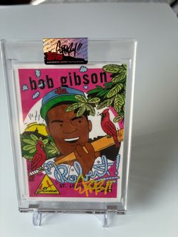 Topps Bob Gibson Artist Autographed