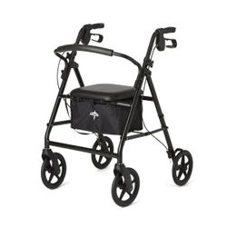 Medline Basic Steel Rollators with 8" Wheels - Black (MDS86830EBLS8)