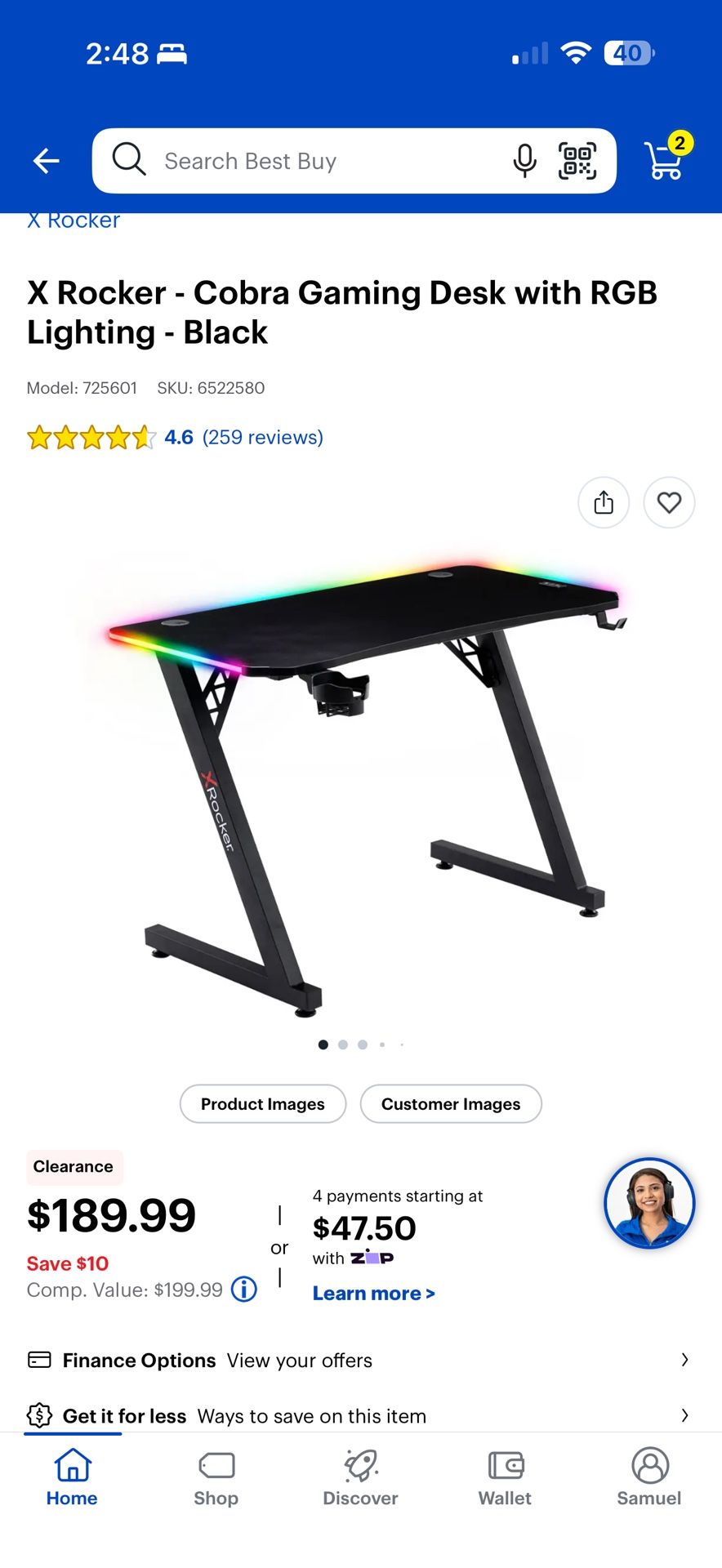 RGB Gaming Desk