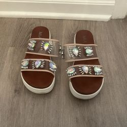 MIA Clear Bands & Crystals Slides - Size 8.5