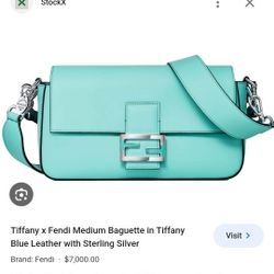 FENDI X TIFFANY BLUE BAGUETTE