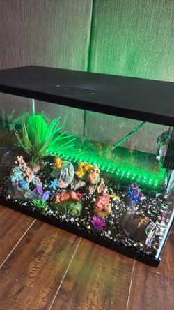 Top Fin® LED Bubble Wall Aquarium Kit fish tank 20 gallons