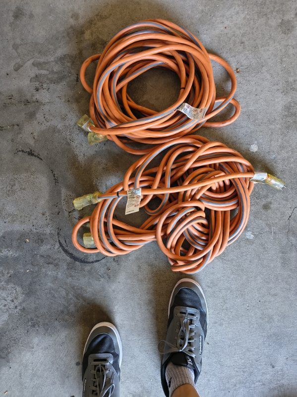 Two Heavy Duty Extension Cords
