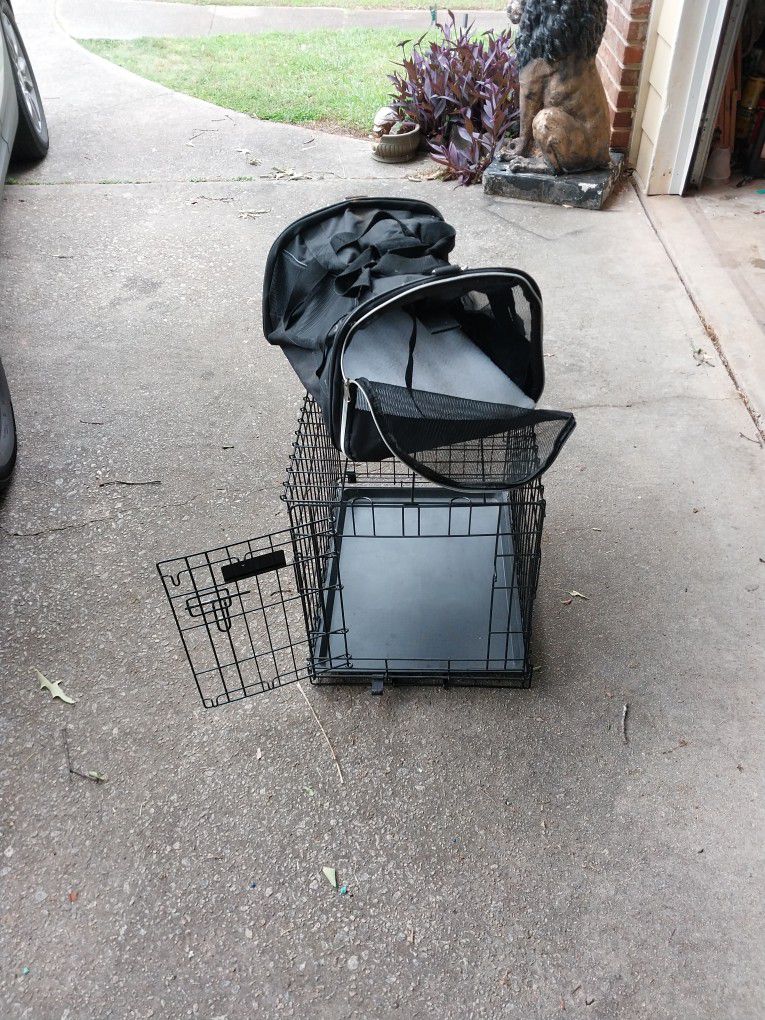 Dog Cage With Carrying Case