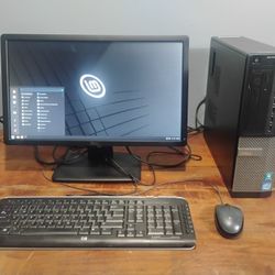 Dell Optiplex Desktop Computer System with Radeon GPU & 22" Monitor.