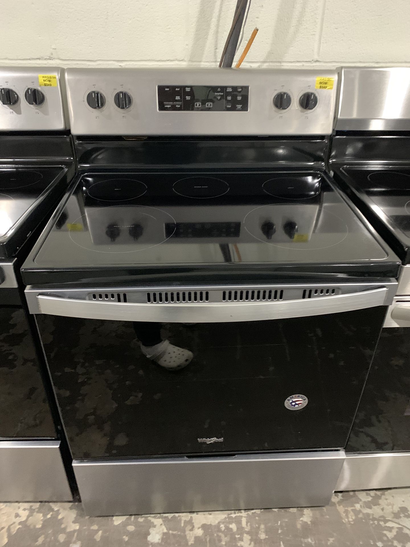 Whirlpool Stainless Glass Top Stove