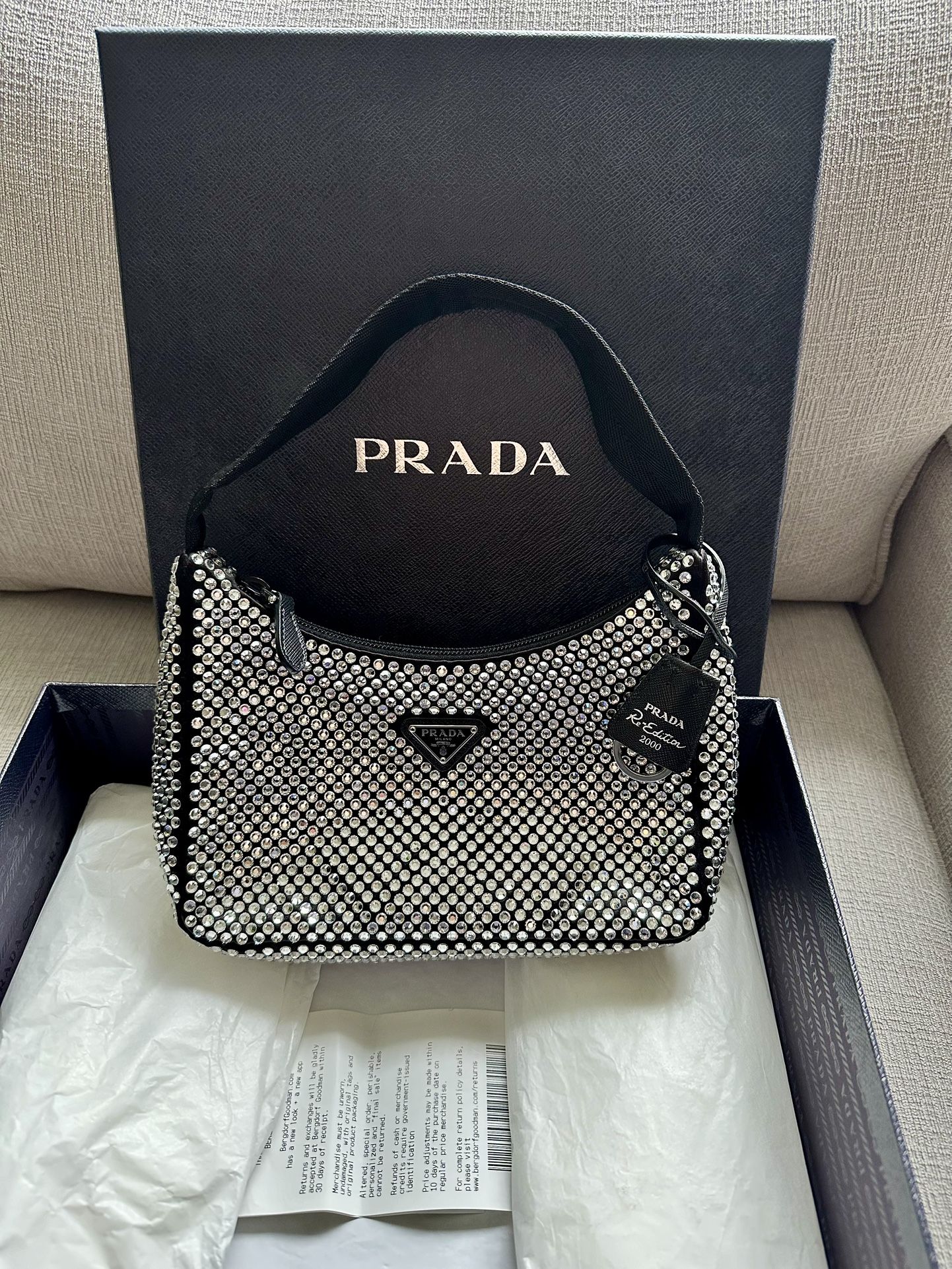 Authentic PRADA - Allover Crystal Top-Handle Bag (RE-Edition limited)