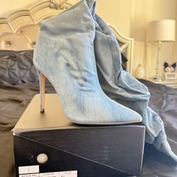 Brand New Thigh High Denim Boots