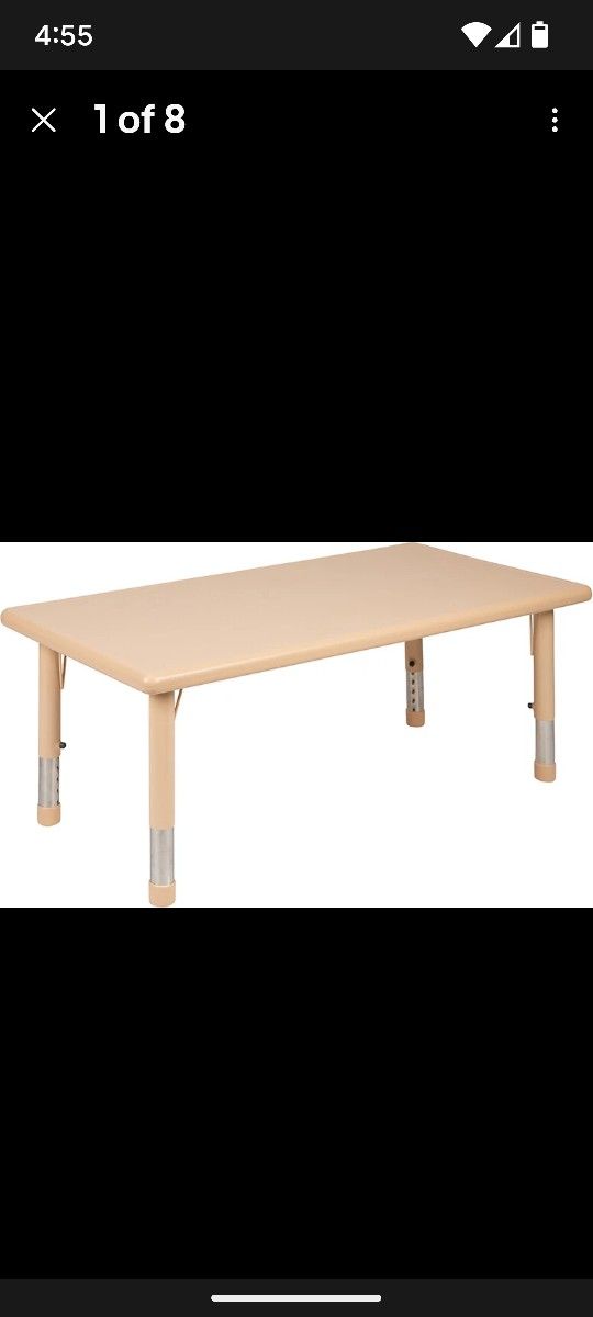 24"W x 48"L Height
Adjustable Natural Plastic
Activity Table - Preschool Table