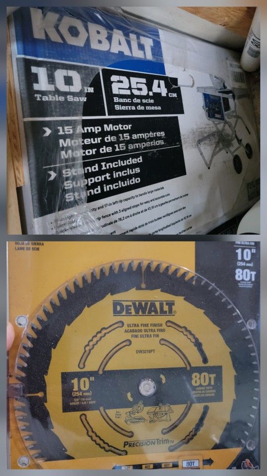 10" Table Saw and Blade