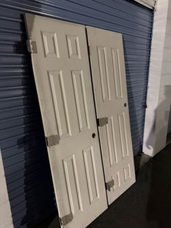 White 6-Panel Interior Doors with Hinges