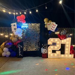 Balloon garland set-up