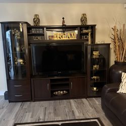 Espresso Wall Unit , TV INCLUDED !!!!