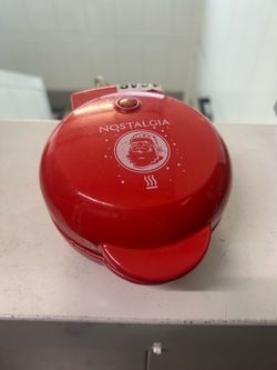 Nostalgia Mini Waffle Maker Santa Holiday Edition