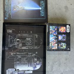 Star Wars Framed, Wood And Puzzle