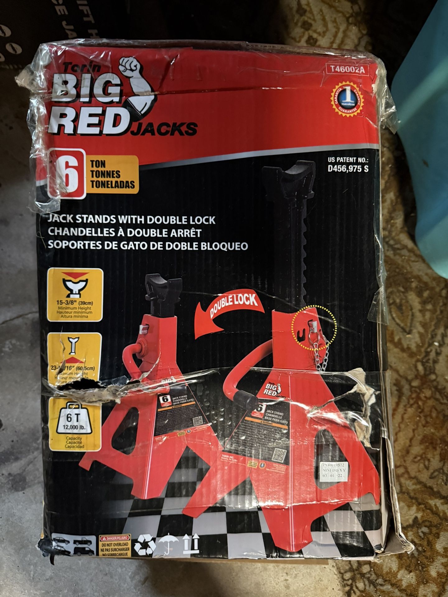 Torin Big Red 6 Ton Jack Stands (Double Lock) – New in Box