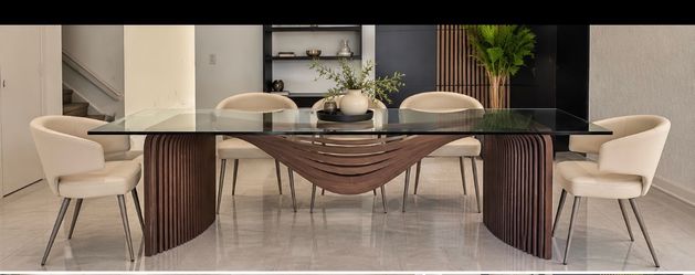 ARTEFACTO LUXURY DINING TABLE + 6 CHAIRS — $7,000