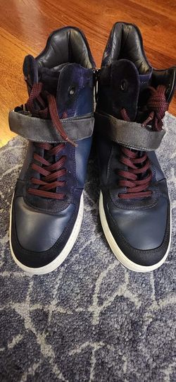 Salvatore Ferragamo Leather High Top Sneakers 