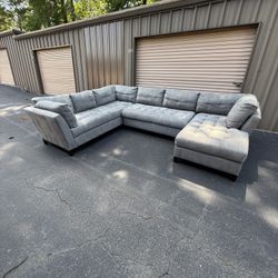 Modern Gray Cindy Crawford Sectional Couch | Free Delivery Included