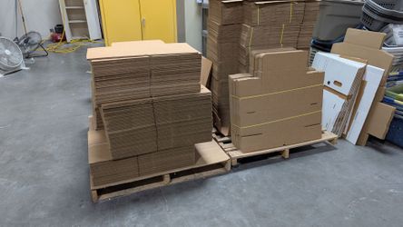 Large Lot of Flat Cardboard Shipping Boxes