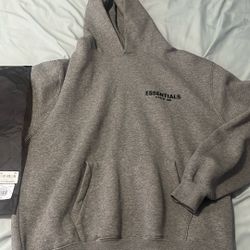 Dark Oat Meal Essentials Hoodie