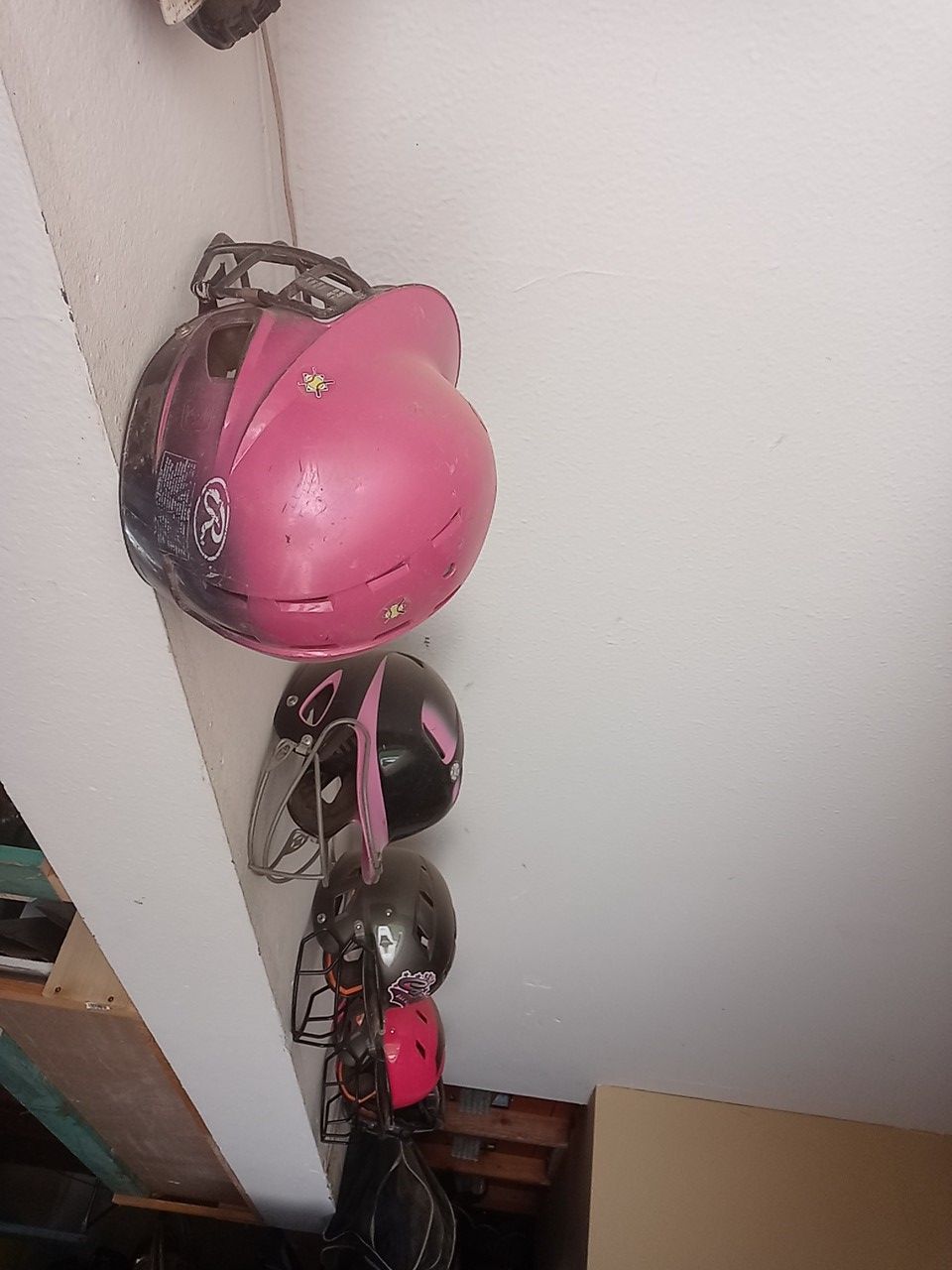 Softball helmets and catching gear