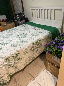 Full size bed frame with mattress