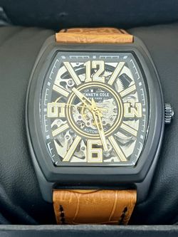 Kenneth Cole Skeleton Dial Designer Luxury Sport Watch, Reloj