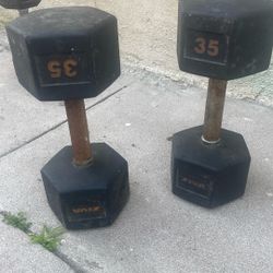 Set 35lbs Dumbbells 