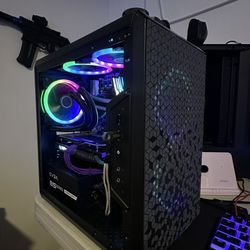 Custom RGB Gaming PC – Ryzen 5 5500 / RTX 4060 / AIO Liquid Cooled / 16GB RAM 