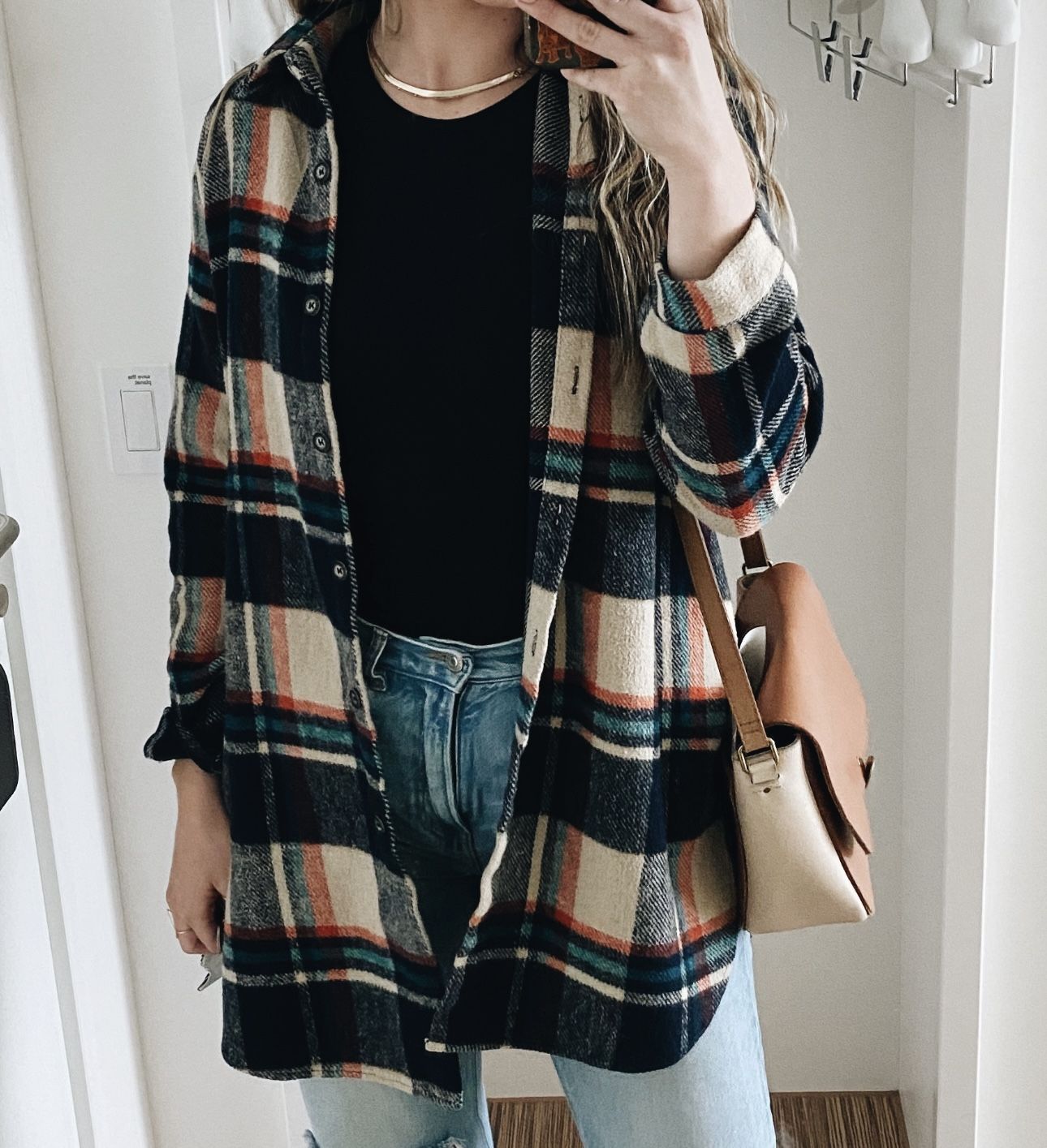 M womens plaid jacket