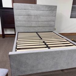 Gray Queen Bed Frame 