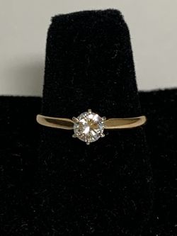 Diamond solitaire engagement ring #10803