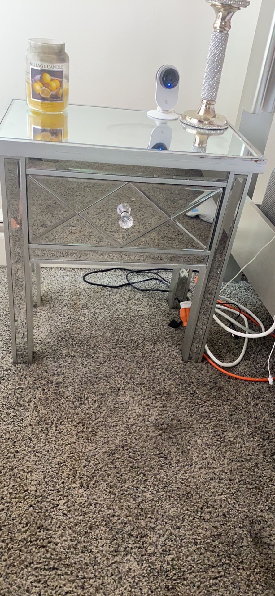 Mirrored Night Stand