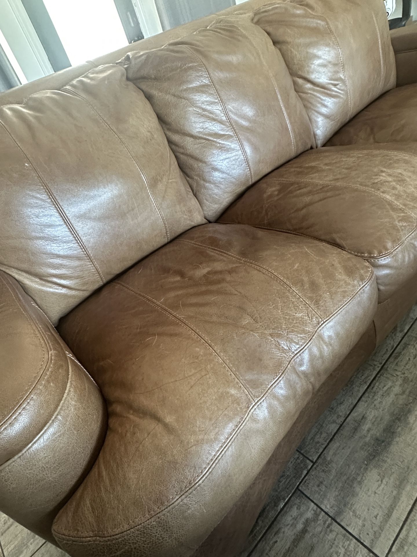 Brown Leather Couch