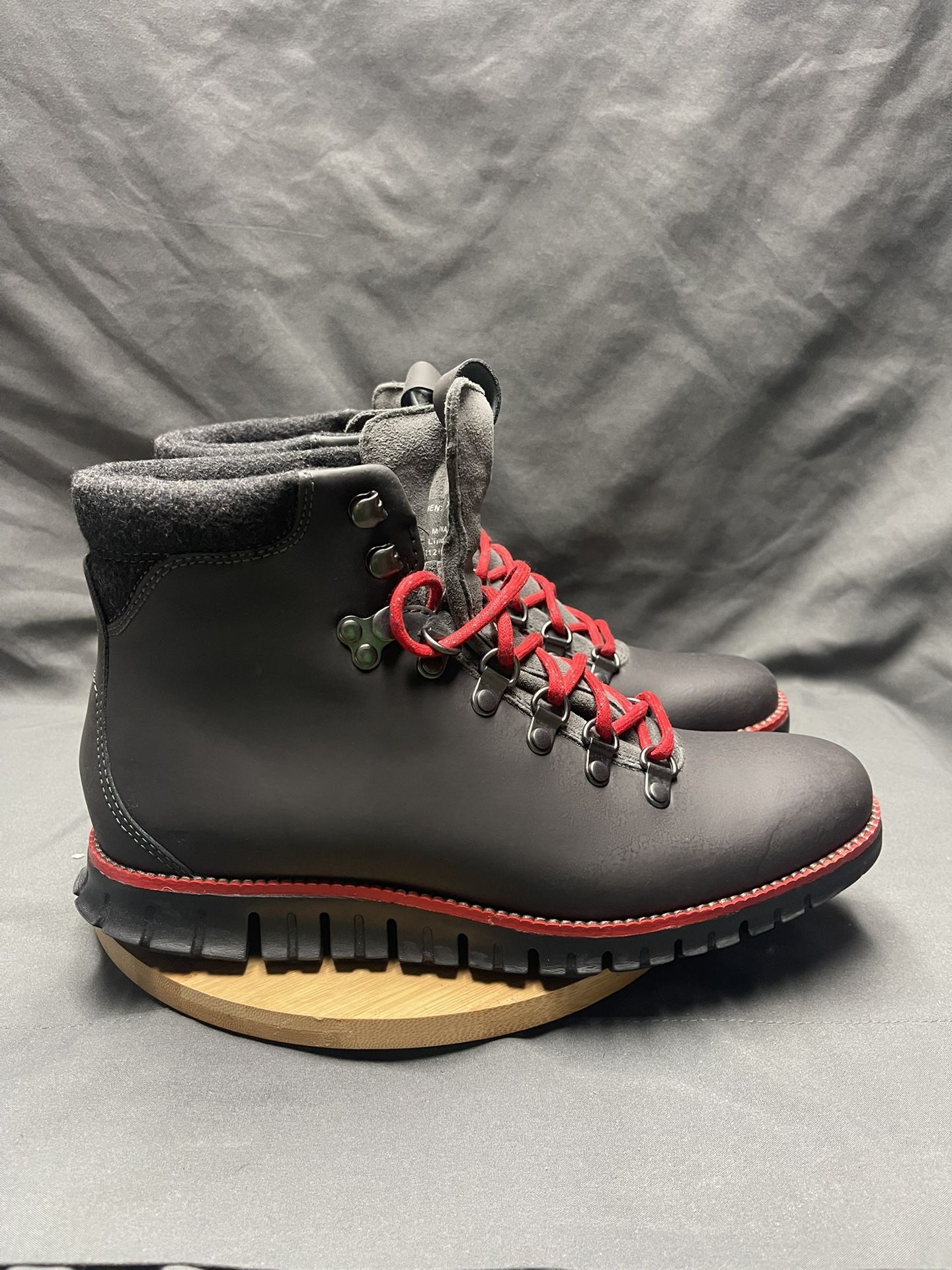 Cole Haan Men’s Zerogrand Leather Lace Up Hiker Boots Black Red Size 10 Amazon.com | Cole Haan Mens Zerogrand Remastered Low Top  main image 2