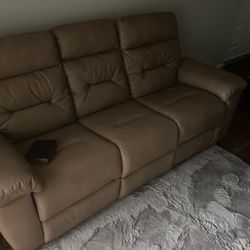 Electronic Leather Recliner Couch