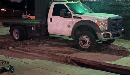 Ford F-550 and trailer