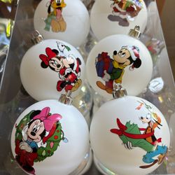 Mickey Mouse white ornaments