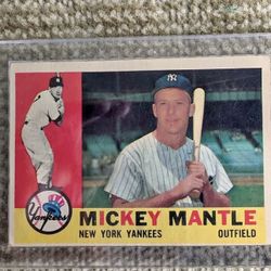 1960 Topps #350 Mickey Mantle Yankees HOF 
