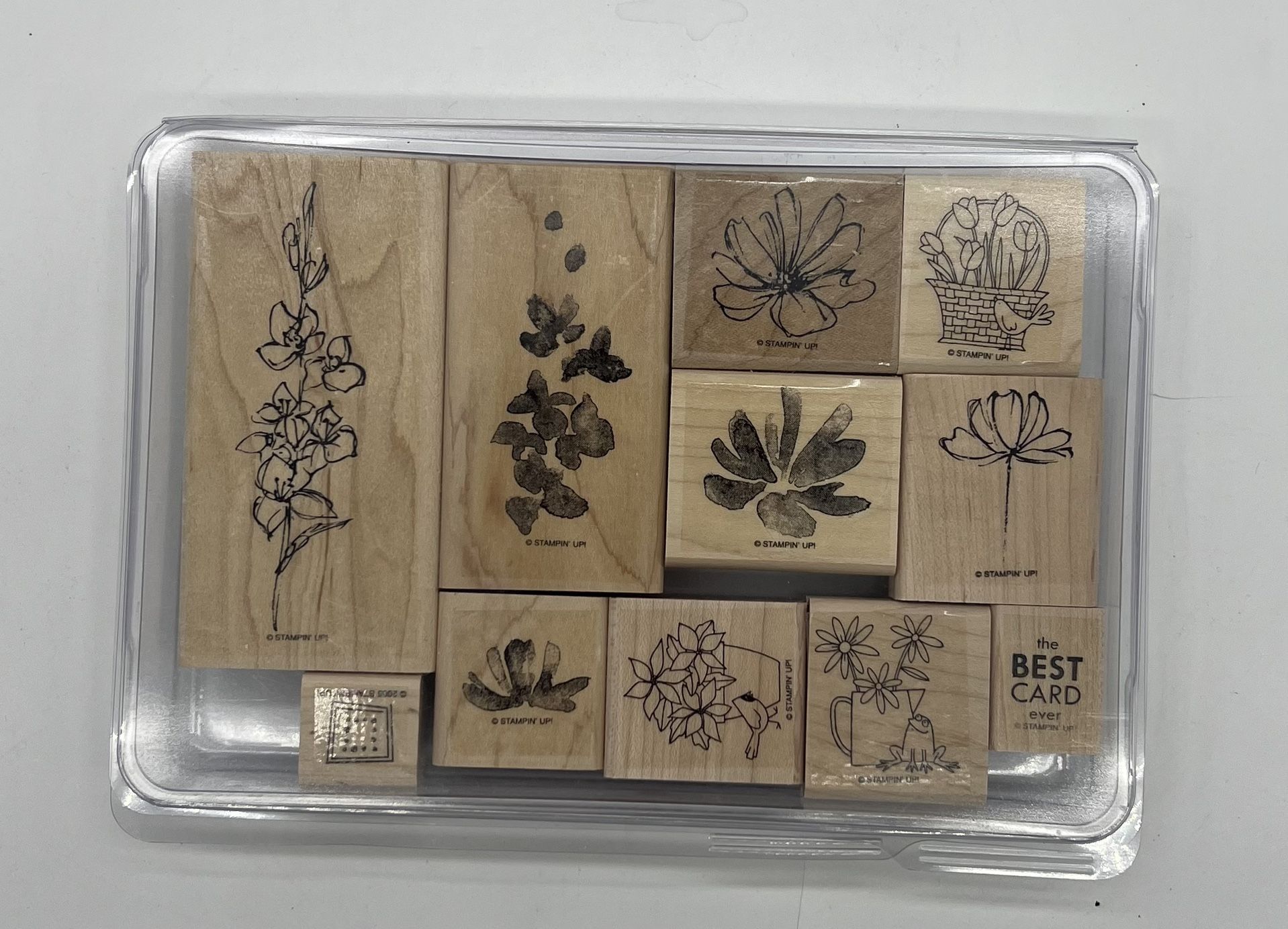 Stampin Up Fast and Fabulous Set, 6 wood block stamps.
