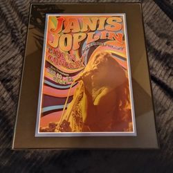 Janis Joplin 11 in x 14 inch GLASS NEW 
