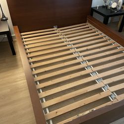 Queen IKEA Bed frame AND Box Spring - GOOD condition