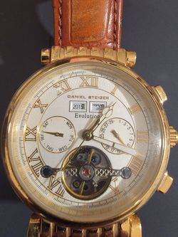 Daniel steiger  14k GP automatic watch.