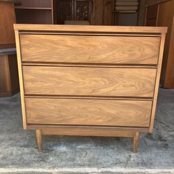 Vintage Mid Century Modern Short Walnut Dresser