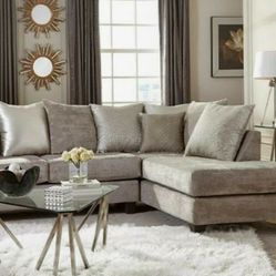 Sectional New Hollywood Silver
