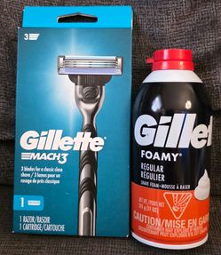 Gillette Mach3 Razor System & Shave Foam, 11 oz