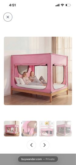 Pink Bed Privacy Tent Canopy